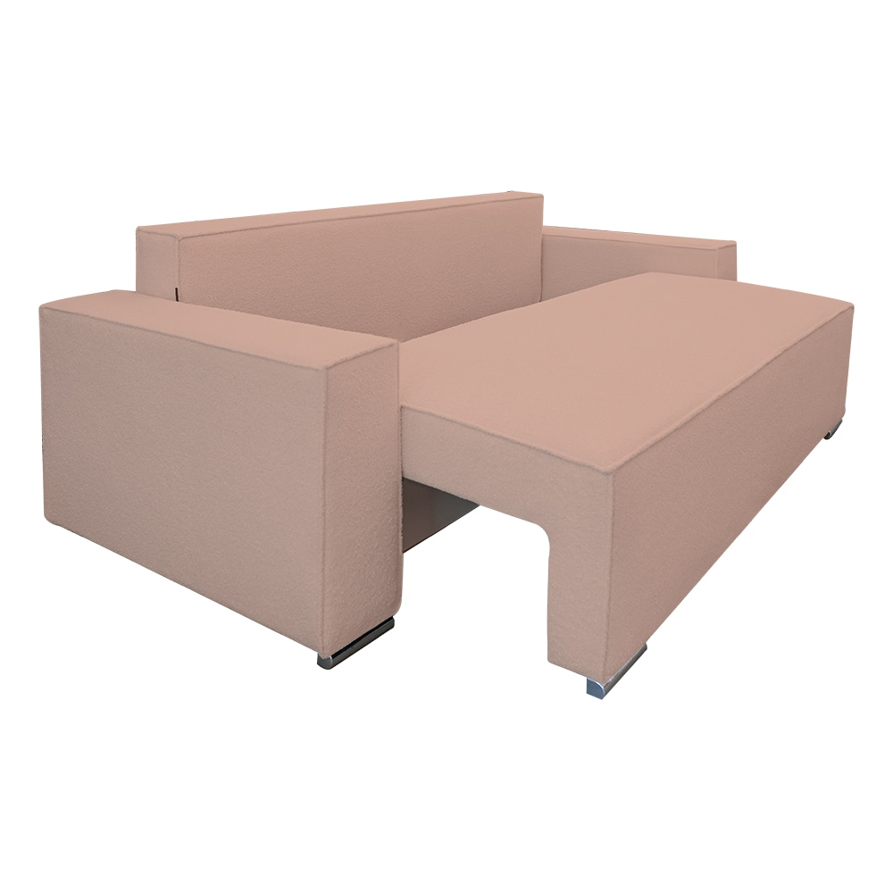 Canapea extensibila Nube cu lada de depozitare, N61 roz pudra, 230x100x82 [2]