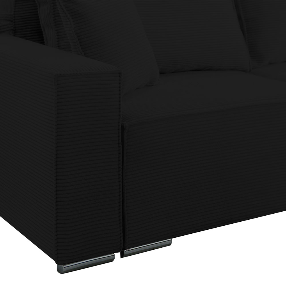 Canapea extensibila Lincoln cu lada de depozitare, L100 negru, 230x100x82 [4]