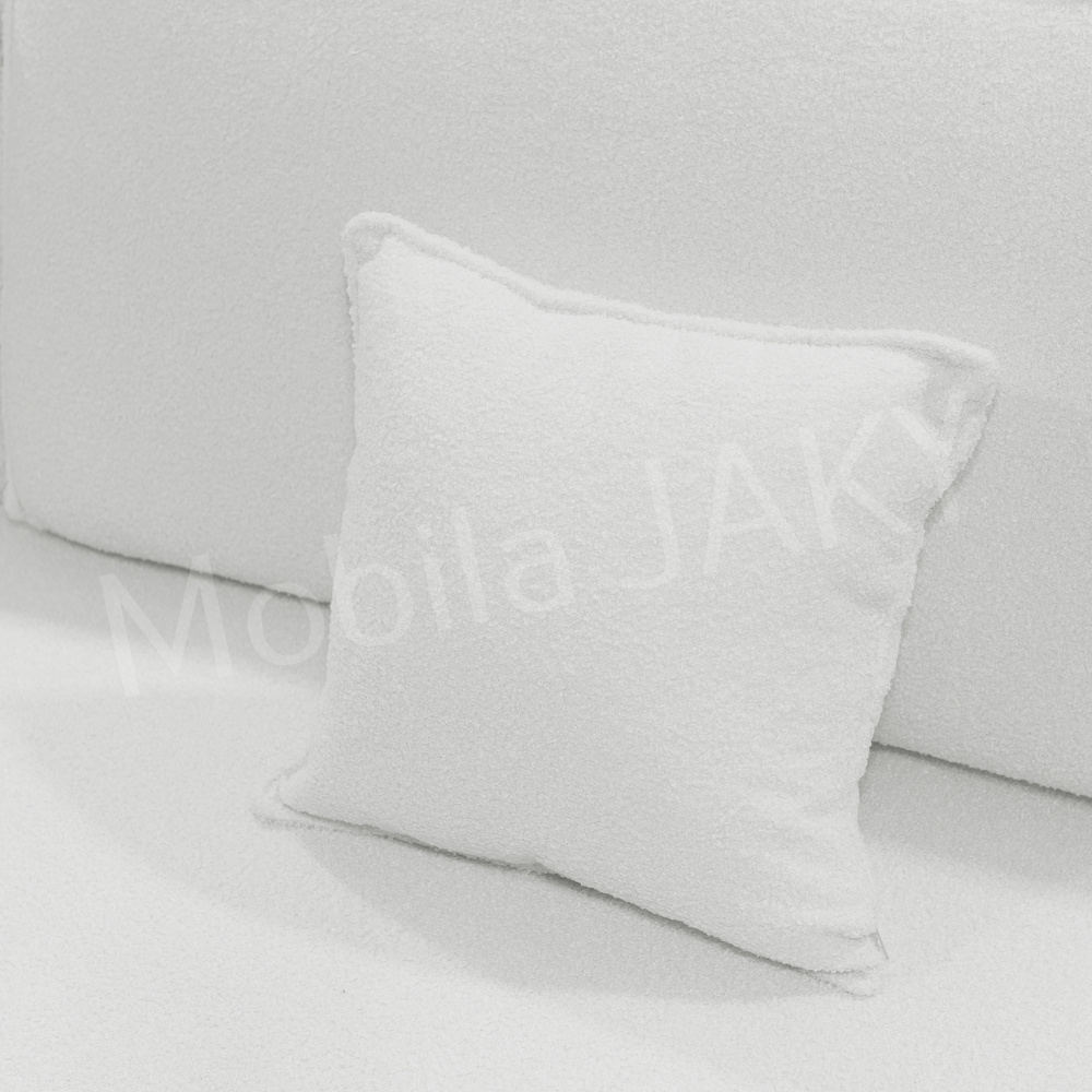 Canapea extensibila MELINA, 3 locuri, stofa boucle alb 01, cu lada de depozitare, dimensiunea 244x100x80 cm [8]