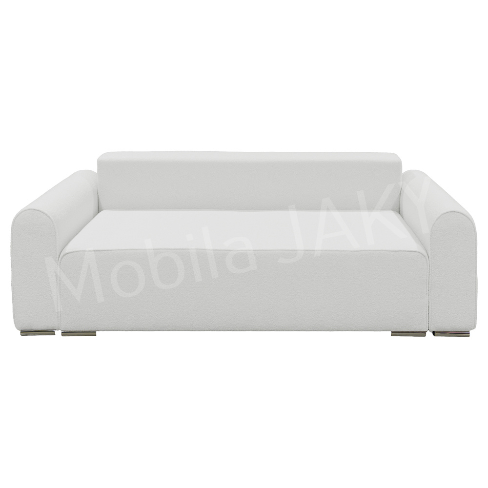 Canapea extensibila MELINA, 3 locuri, stofa boucle alb 01, cu lada de depozitare, dimensiunea 244x100x80 cm [3]