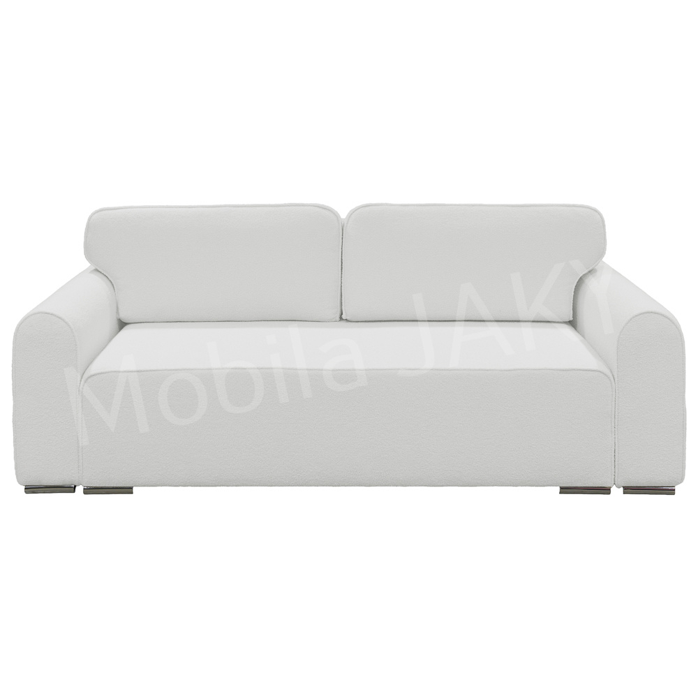 Canapea extensibila MELINA, 3 locuri, stofa boucle alb 01, cu lada de depozitare, dimensiunea 244x100x80 cm [1]