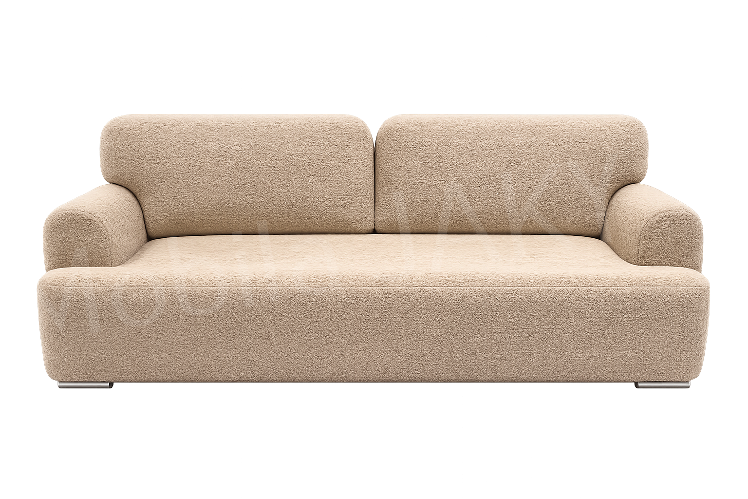 Canapea extensibila NUVIA, 3 locuri, stofa boucle cappuccino 14, cu lada de depozitare, dimensiunea 242x100x83 cm [1]