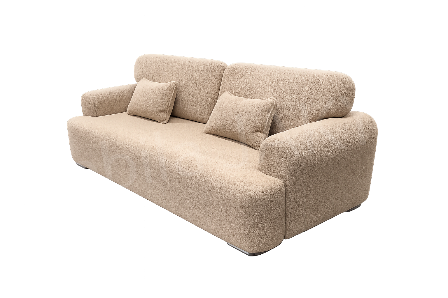 Canapea extensibila NUVIA, 3 locuri, stofa boucle cappuccino 14, cu lada de depozitare, dimensiunea 242x100x83 cm [2]
