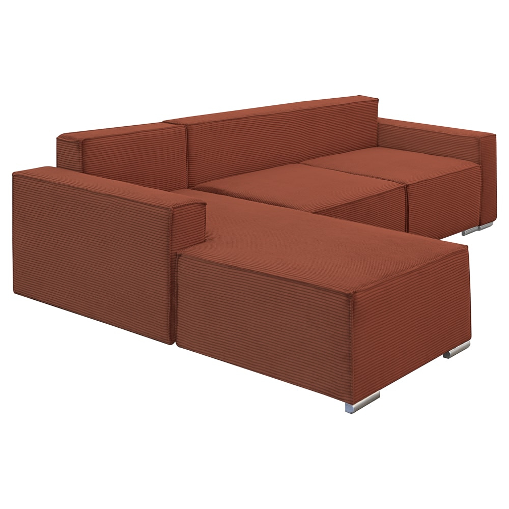 Coltar extensibil Lincoln stanga ,cu lada de depozitare, 310*185*102 cm, caramiziu 52N [2]