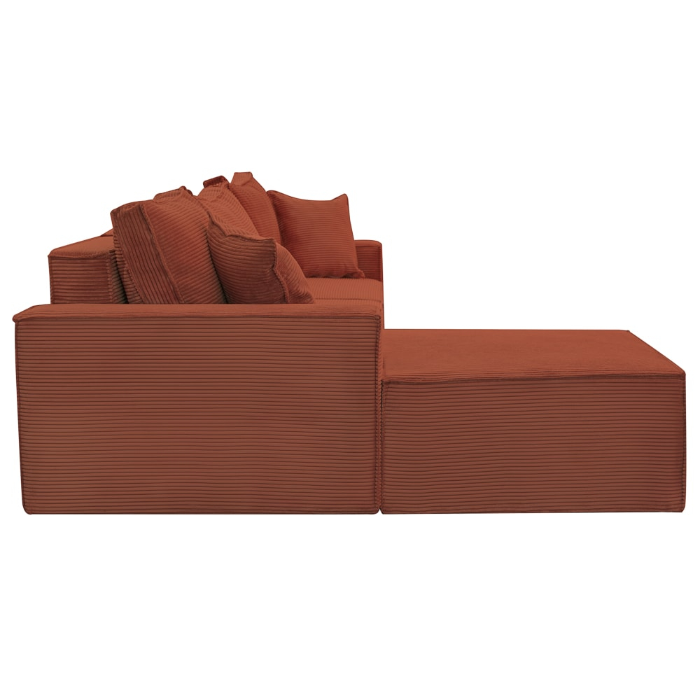 Coltar extensibil Lincoln stanga ,cu lada de depozitare, 310*185*102 cm, caramiziu 52N [1]