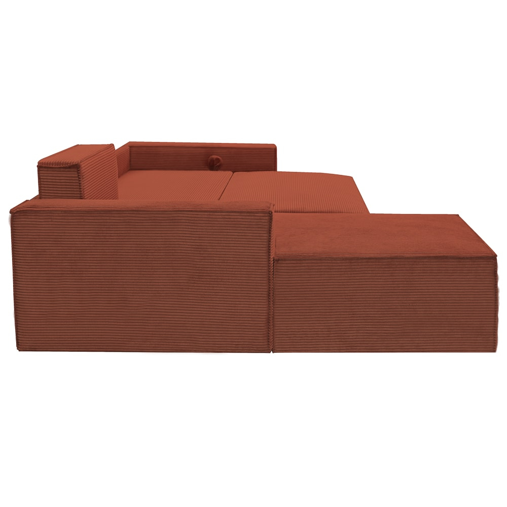 Coltar extensibil Lincoln mini stanga, cu lada de depozitare 280*185*102, caramiziu [4]