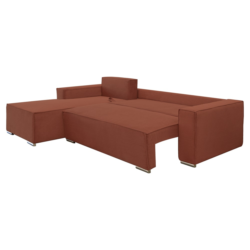 Coltar extensibil Lincoln mini stanga, cu lada de depozitare 280*185*102, caramiziu [3]