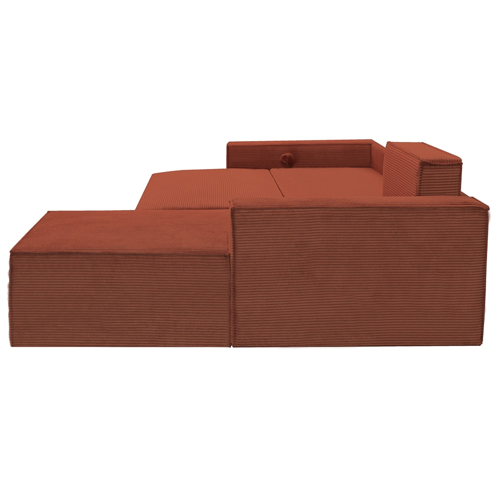 Coltar extensibil Lincoln mini dreapta, cu lada de depozitare 280*185*102, caramiziu -52 N [4]