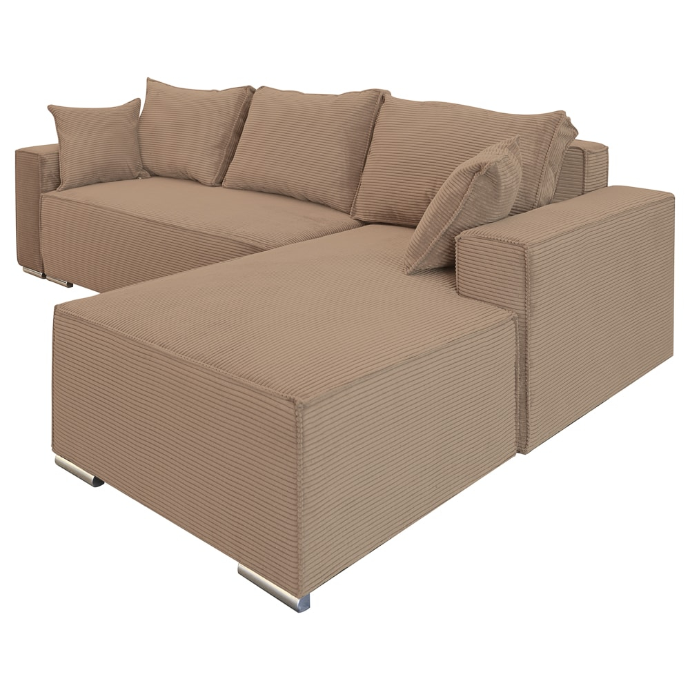 Coltar extensibil Lincoln mini dreapta, cu lada de depozitare, 280*185*102 cm, cappuccino 17N [1]