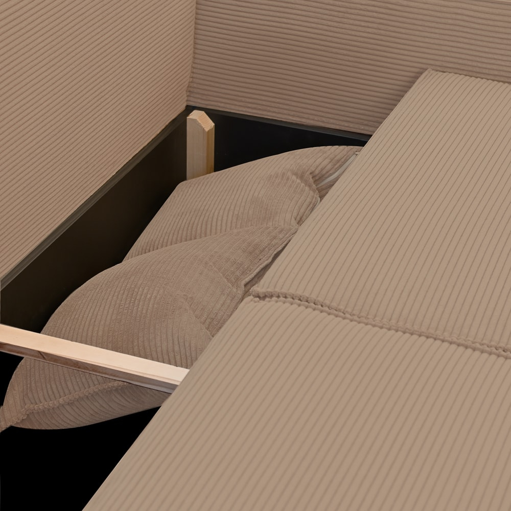 Coltar extensibil Lincoln mini stanga, cu lada de depozitare, 280*185*102 cm, cappuccino 17N [5]