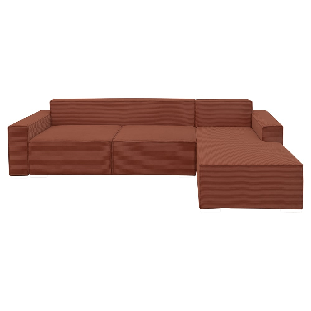 Coltar extensibil Lincoln dreapta, cu lada de depozitare, 310*185*102 cm, caramiziu 52N [2]