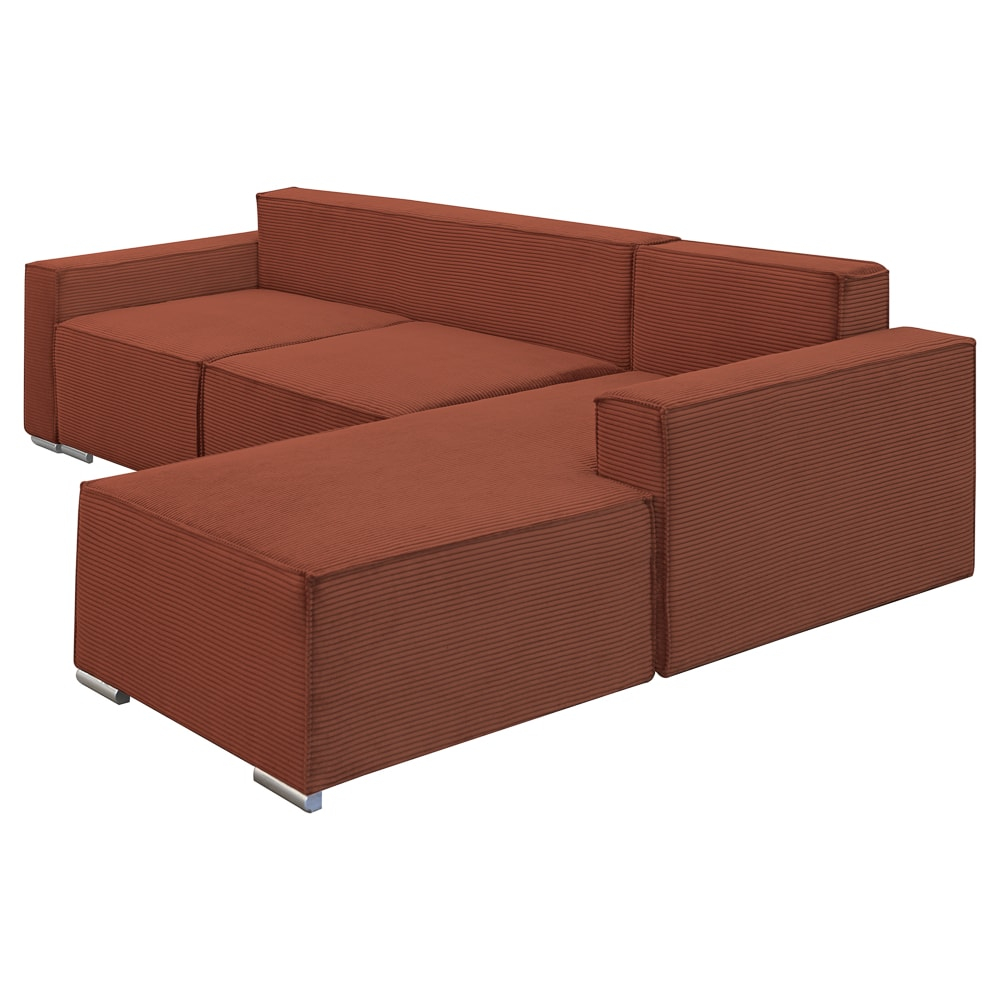 Coltar extensibil Lincoln dreapta, cu lada de depozitare, 310*185*102 cm, caramiziu 52N [1]