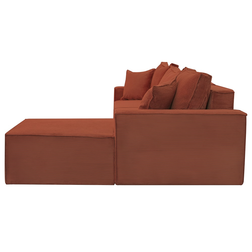 Coltar extensibil Lincoln dreapta, cu lada de depozitare, 310*185*102 cm, caramiziu 52N [3]