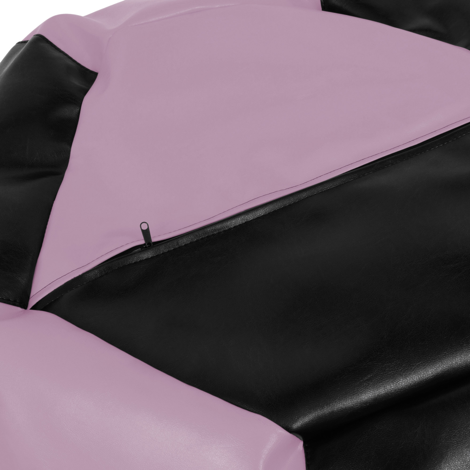 Mara - fotoliu puff - imitatie piele - negru/mov [3]