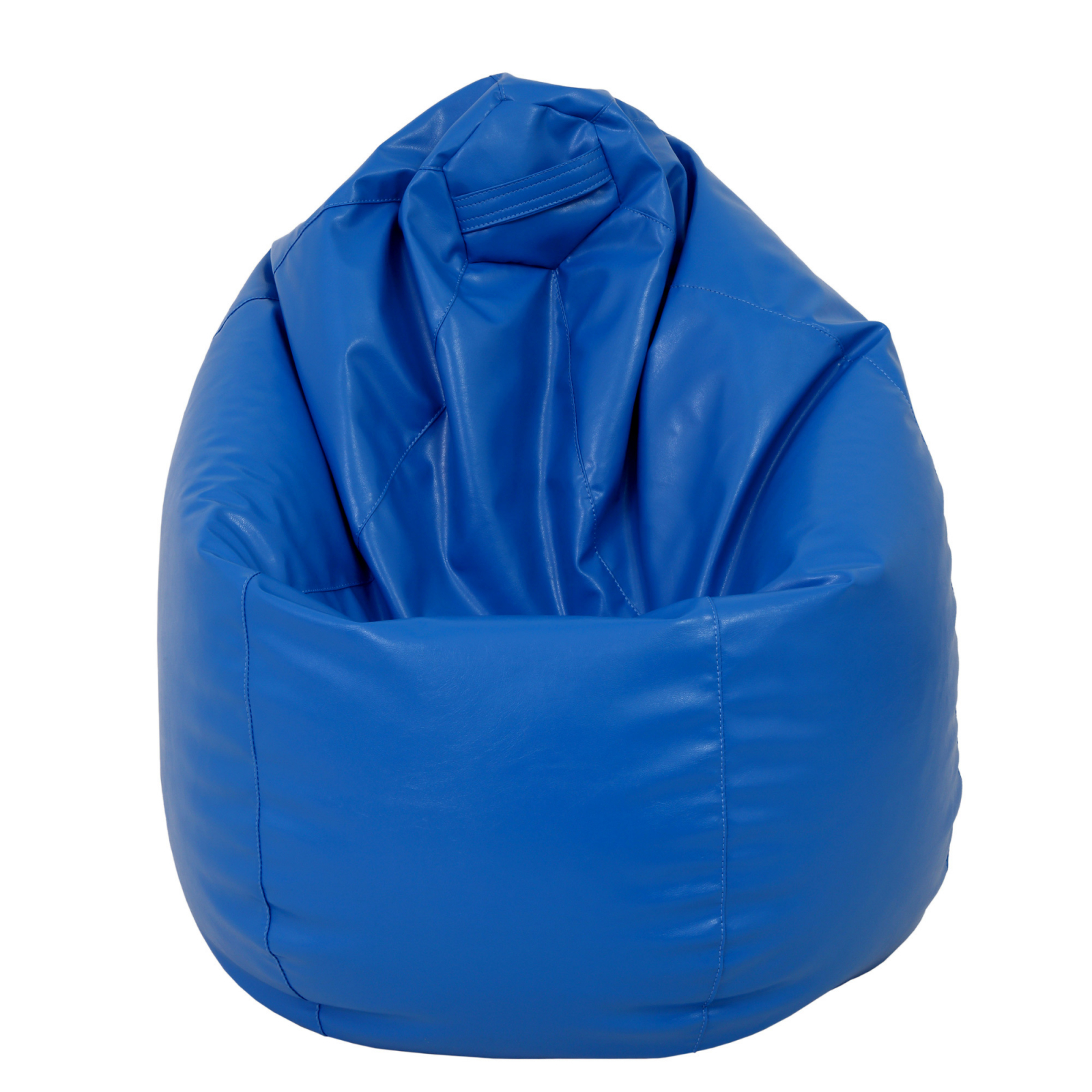 Mara - fotoliu puff - imitatie piele - albastru [1]