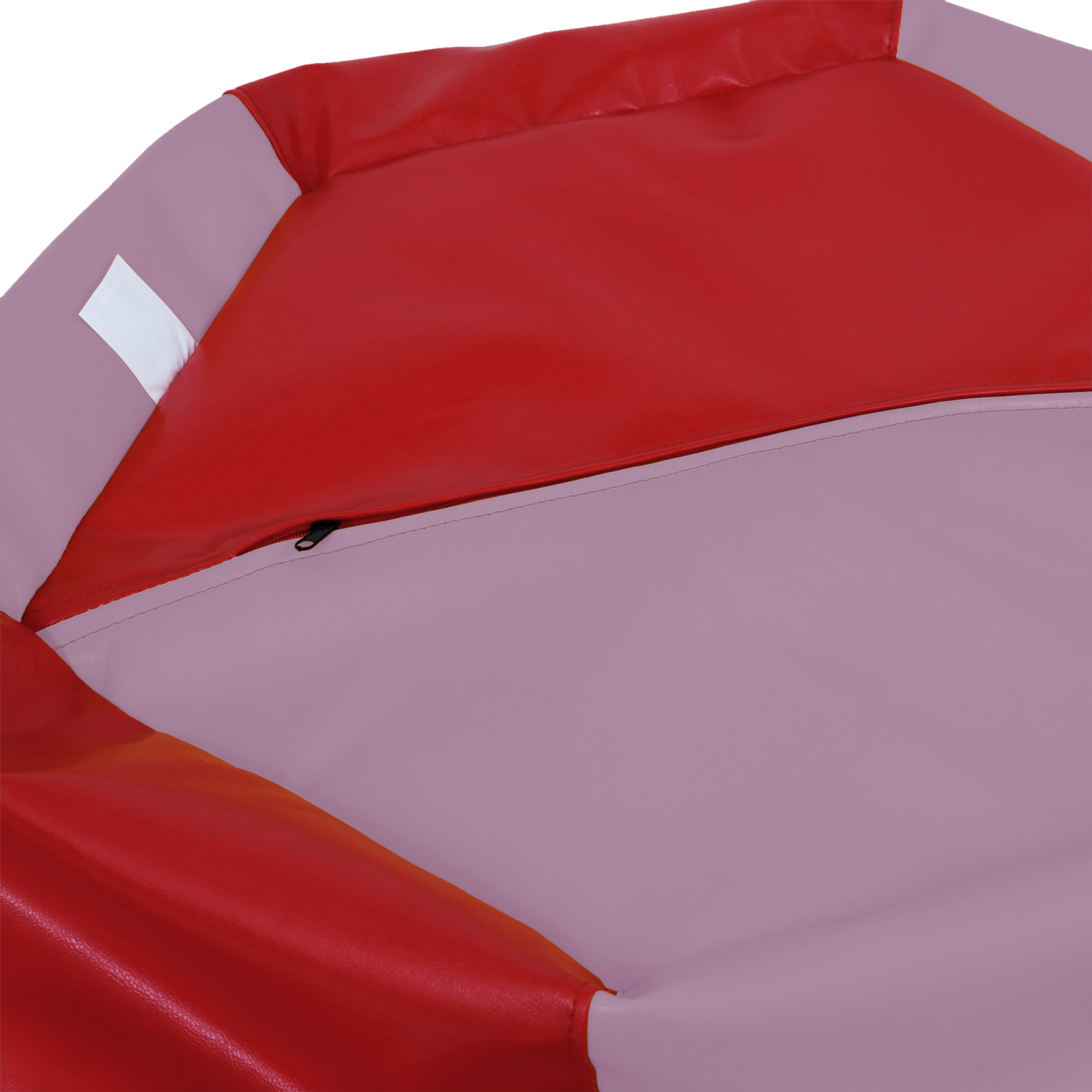 Mara - fotoliu puff - imitatie piele - rosu/mov [3]