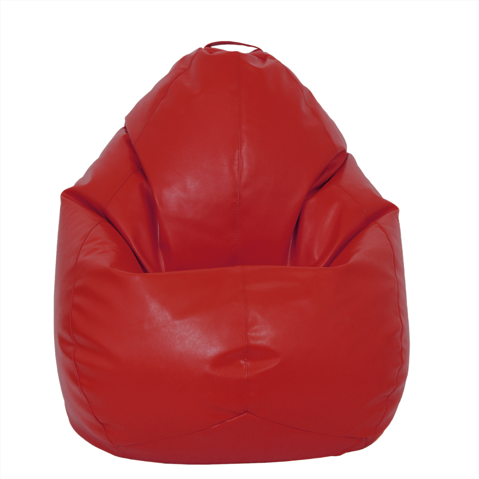 Mara - fotoliu puff - imitatie piele - rosu [1]