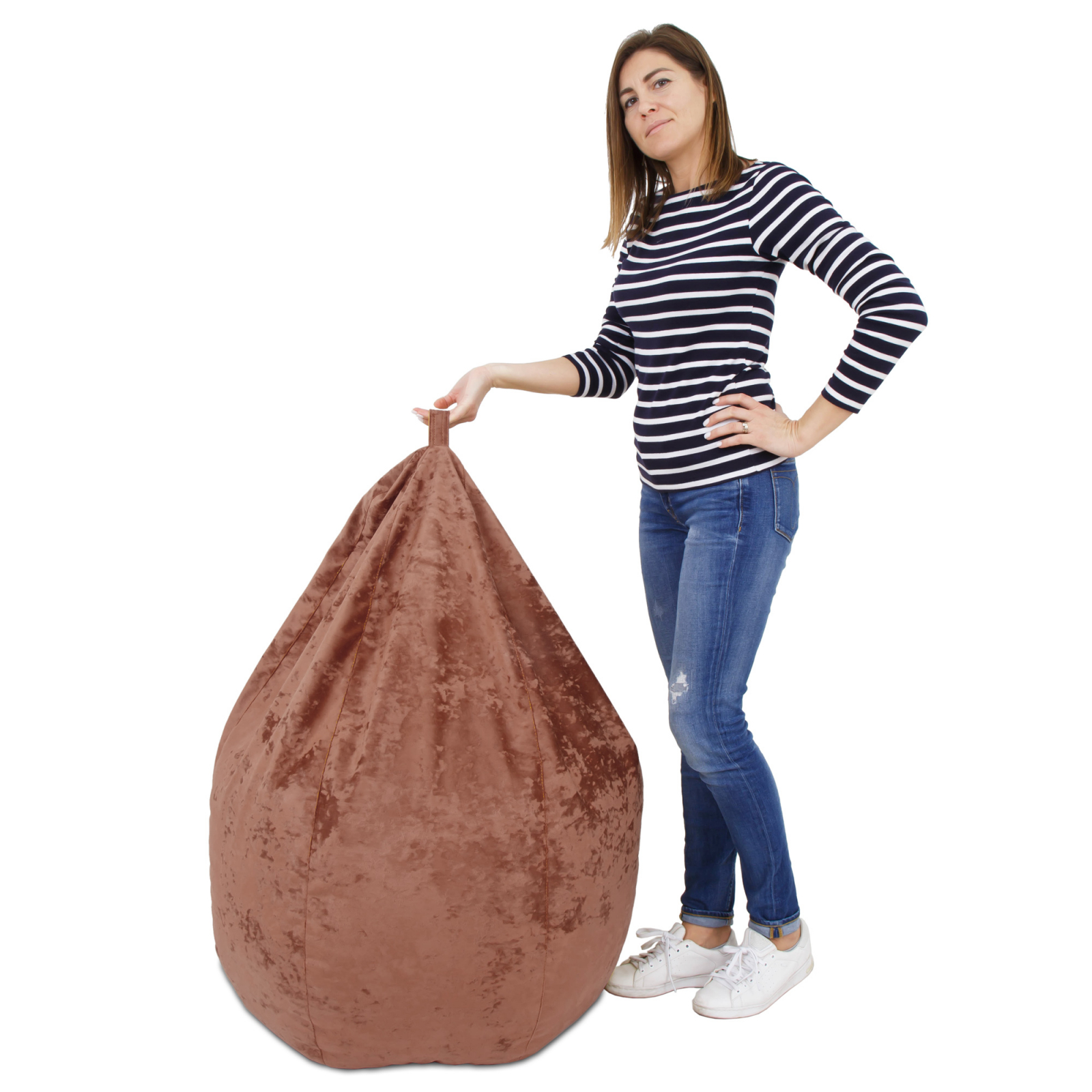 Mara - fotoliu puff - stofa E - roz 45 [4]