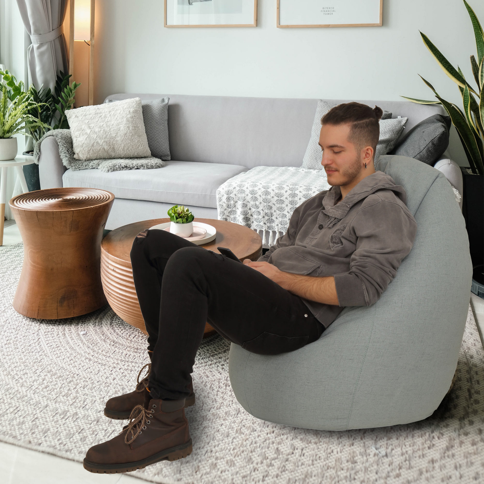 Mara - fotoliu puff - stofa G - vernil 20 [4]