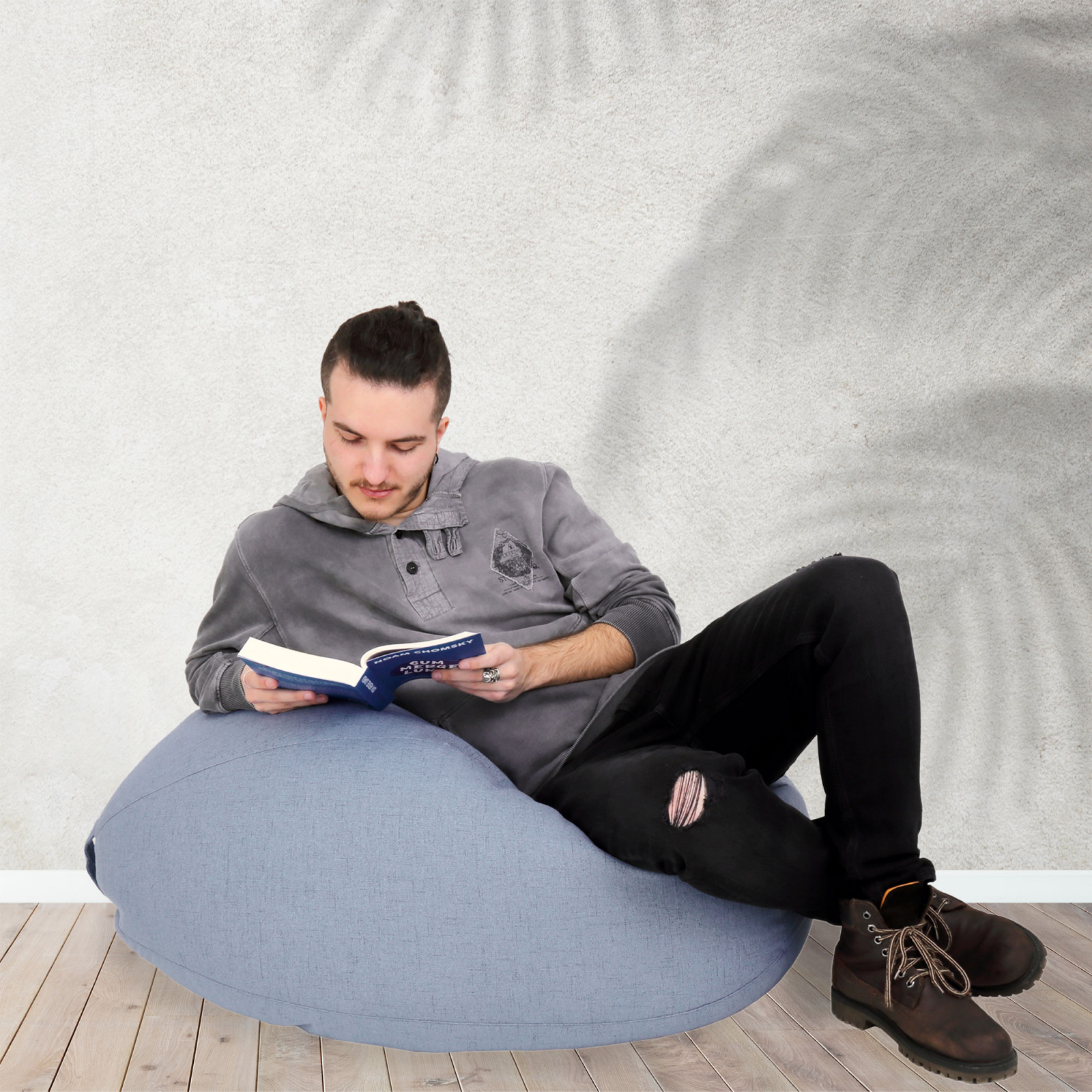 Mara - fotoliu puff - stofa G - bleu 22 [5]