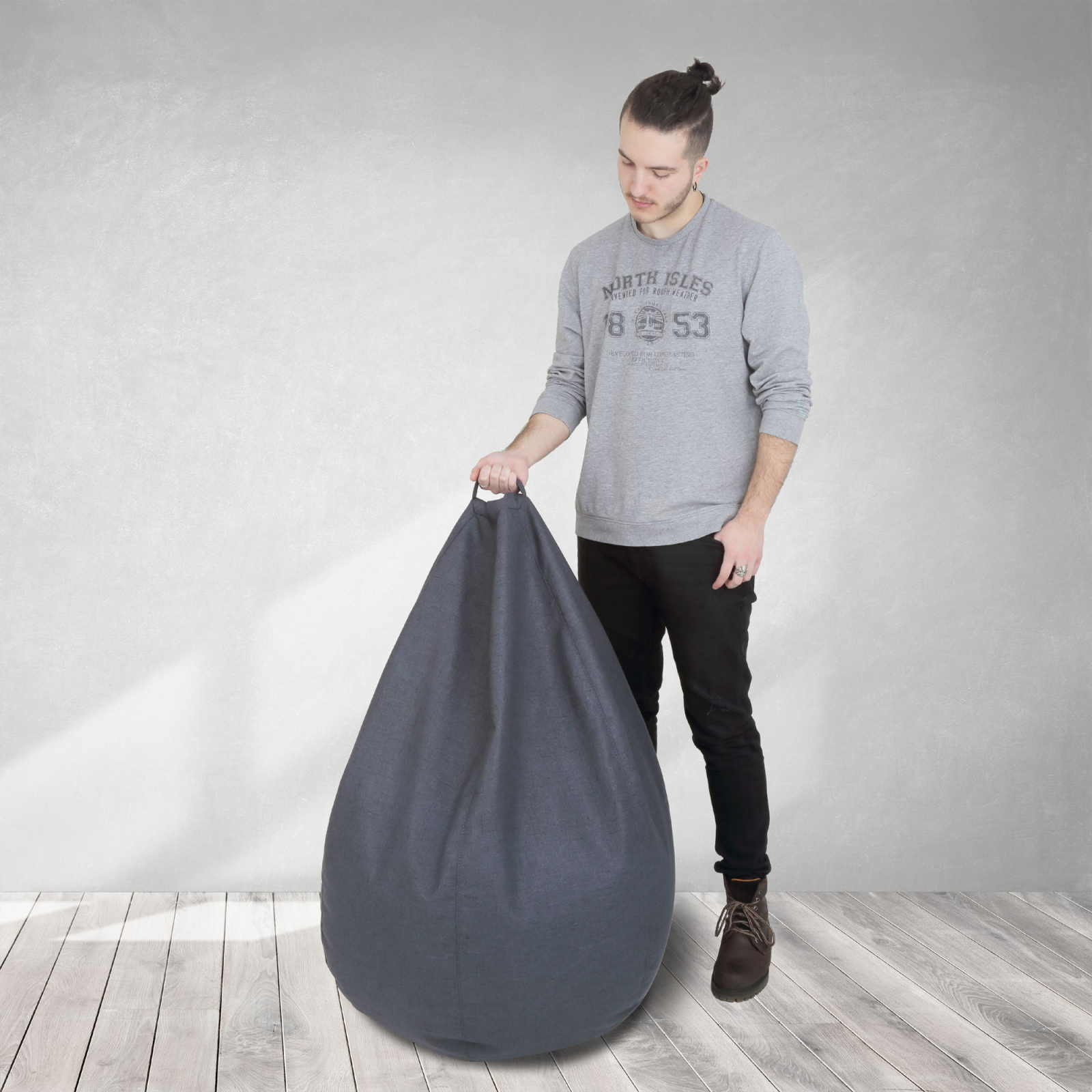 Mara - fotoliu puff - stofa G - gri 14 [6]