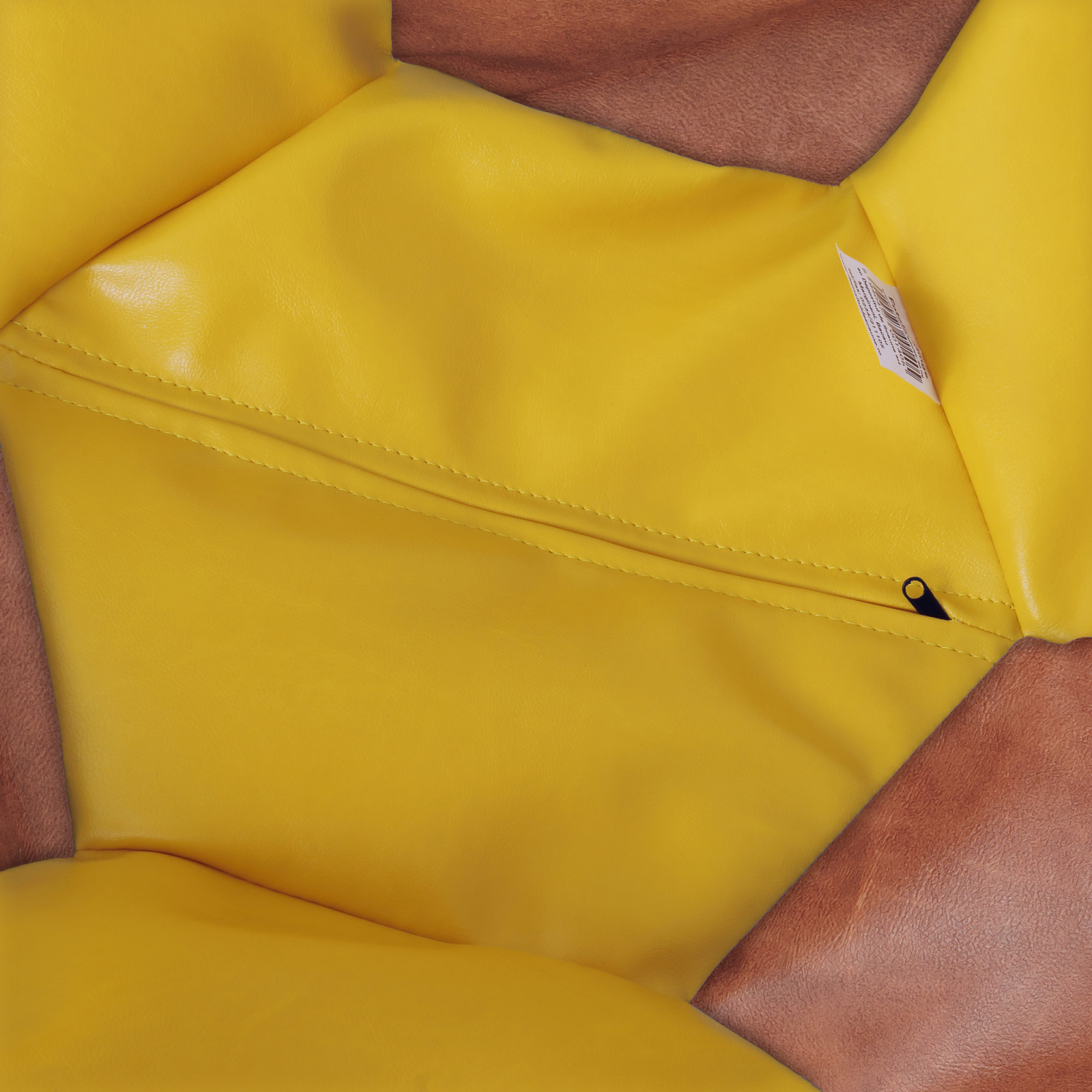 Mega Ball - fotoliu puf - imitatie piele galben/cognac [2]