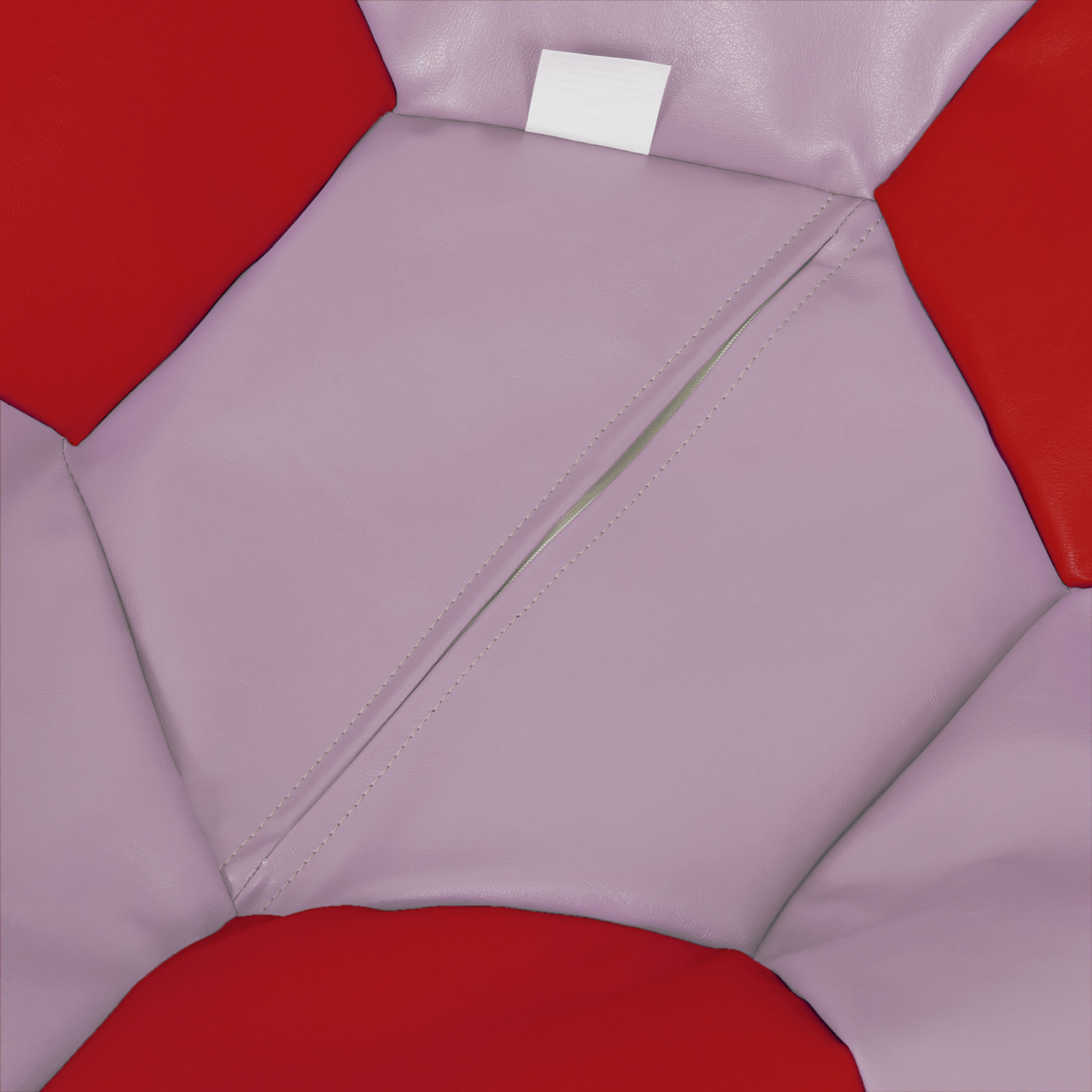 Mega Ball - fotoliu puf - imitatie piele mov/rosu [2]