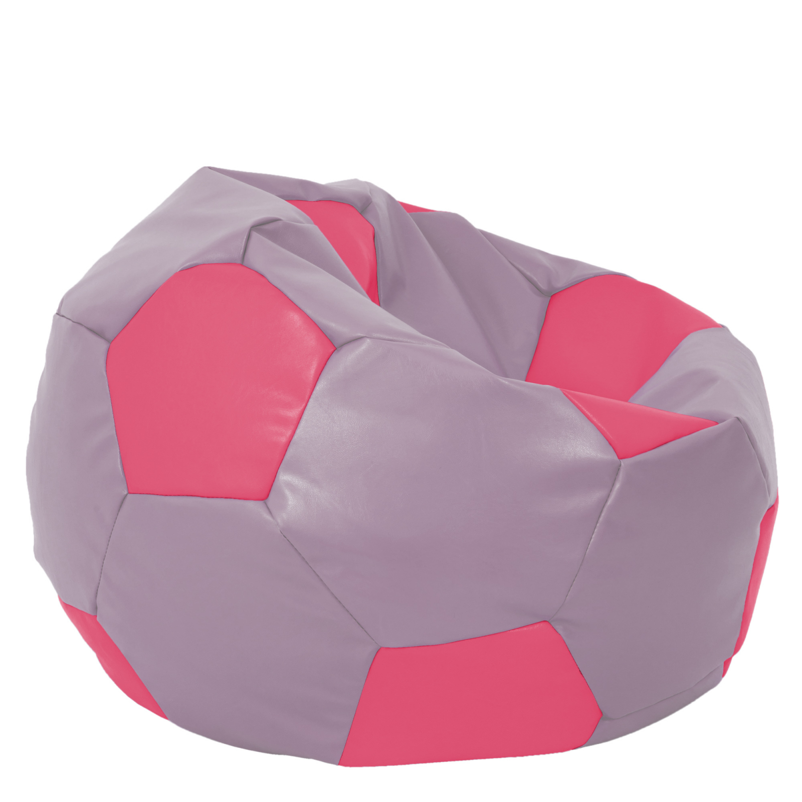 Mega Ball - fotoliu puf - imitatie piele mov/roz [1]