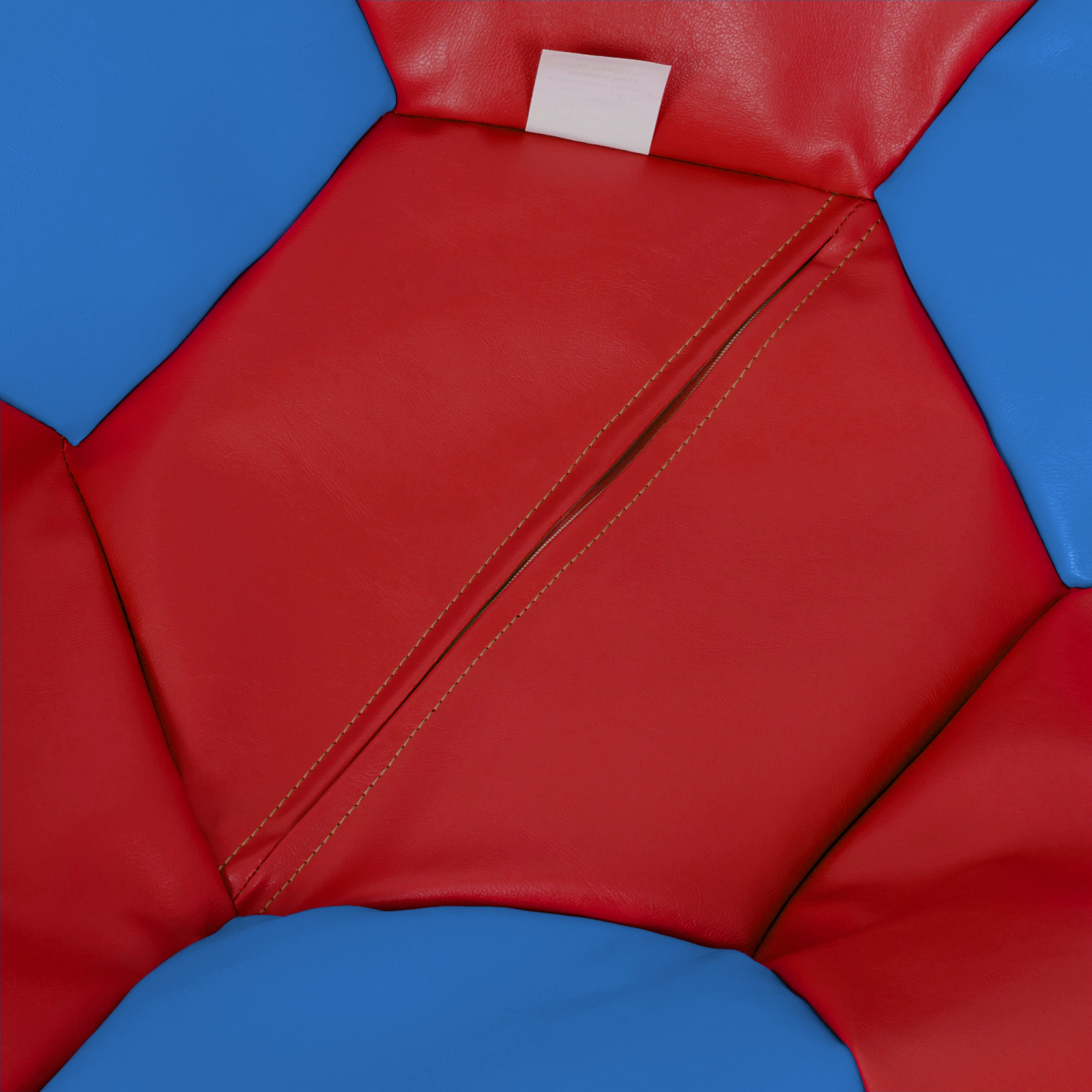 Mega Ball - fotoliu puf - imitatie piele rosu/albastru [2]