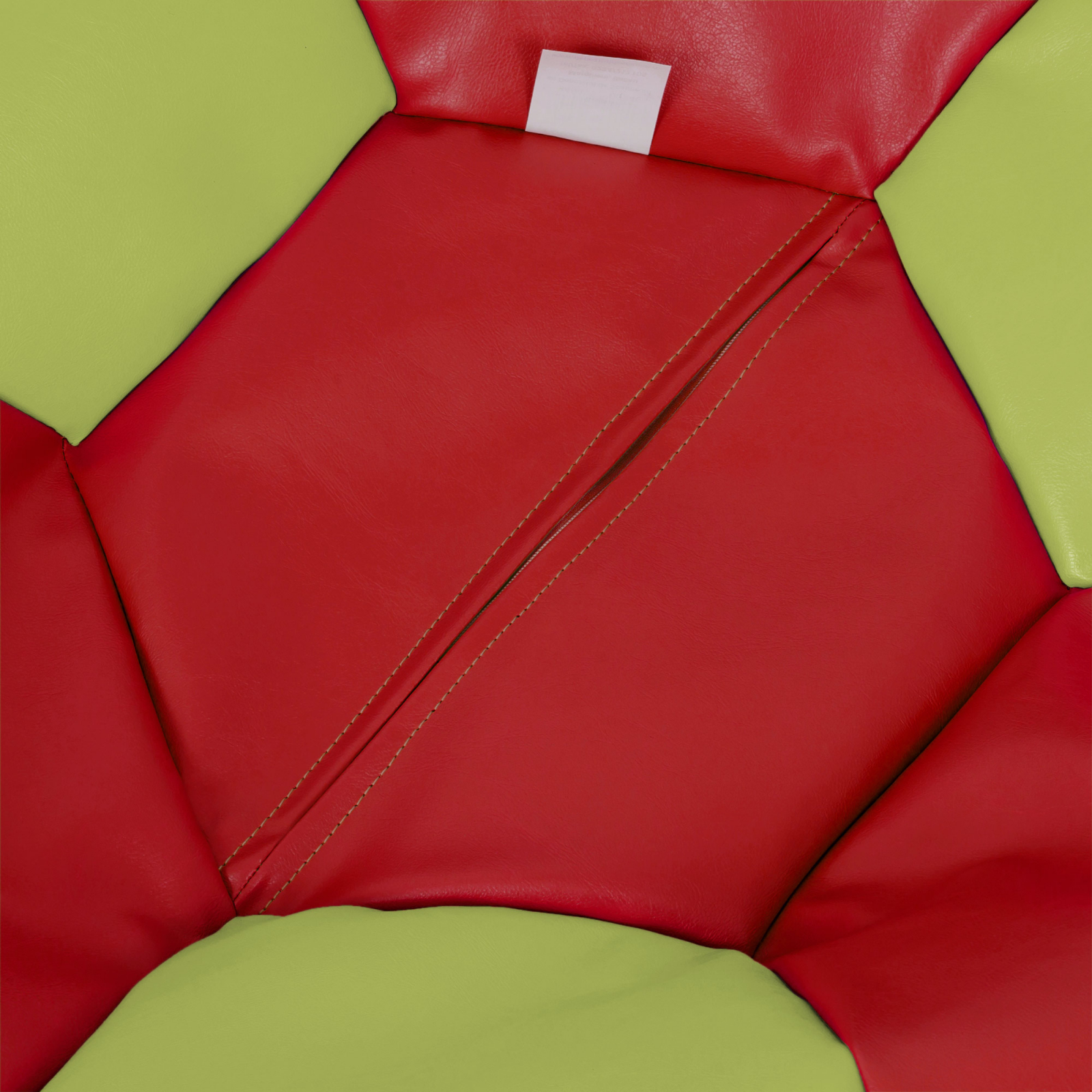 Mega Ball - fotoliu puf - imitatie piele rosu/verde [2]