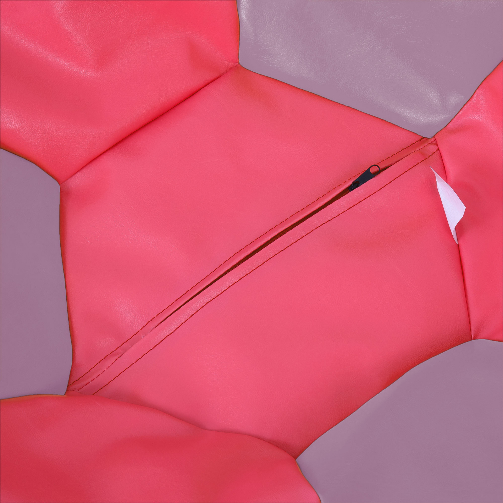 Mega Ball - fotoliu puf - imitatie piele roz/mov [2]
