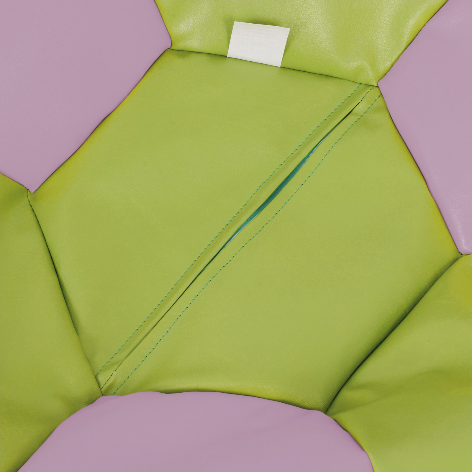 Mega Ball - fotoliu puf - imitatie piele verde/mov [2]