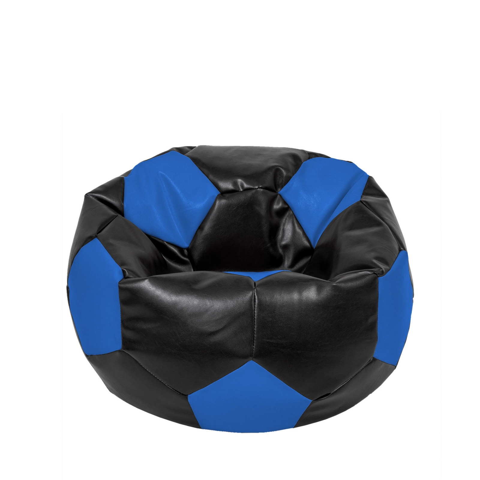 Mondo Ball - fotoliu puf - imitatie piele - negru/alb [5]