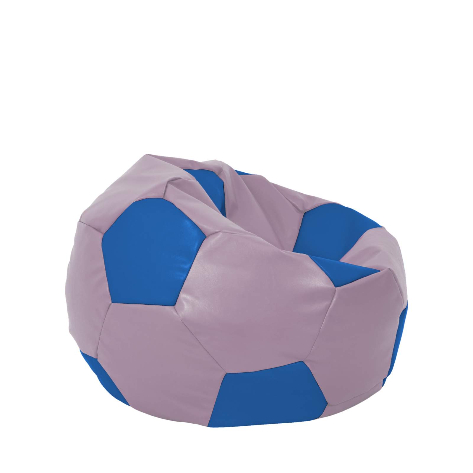 Mondo Ball - fotoliu puf - imitatie piele - mov/albastru [1]