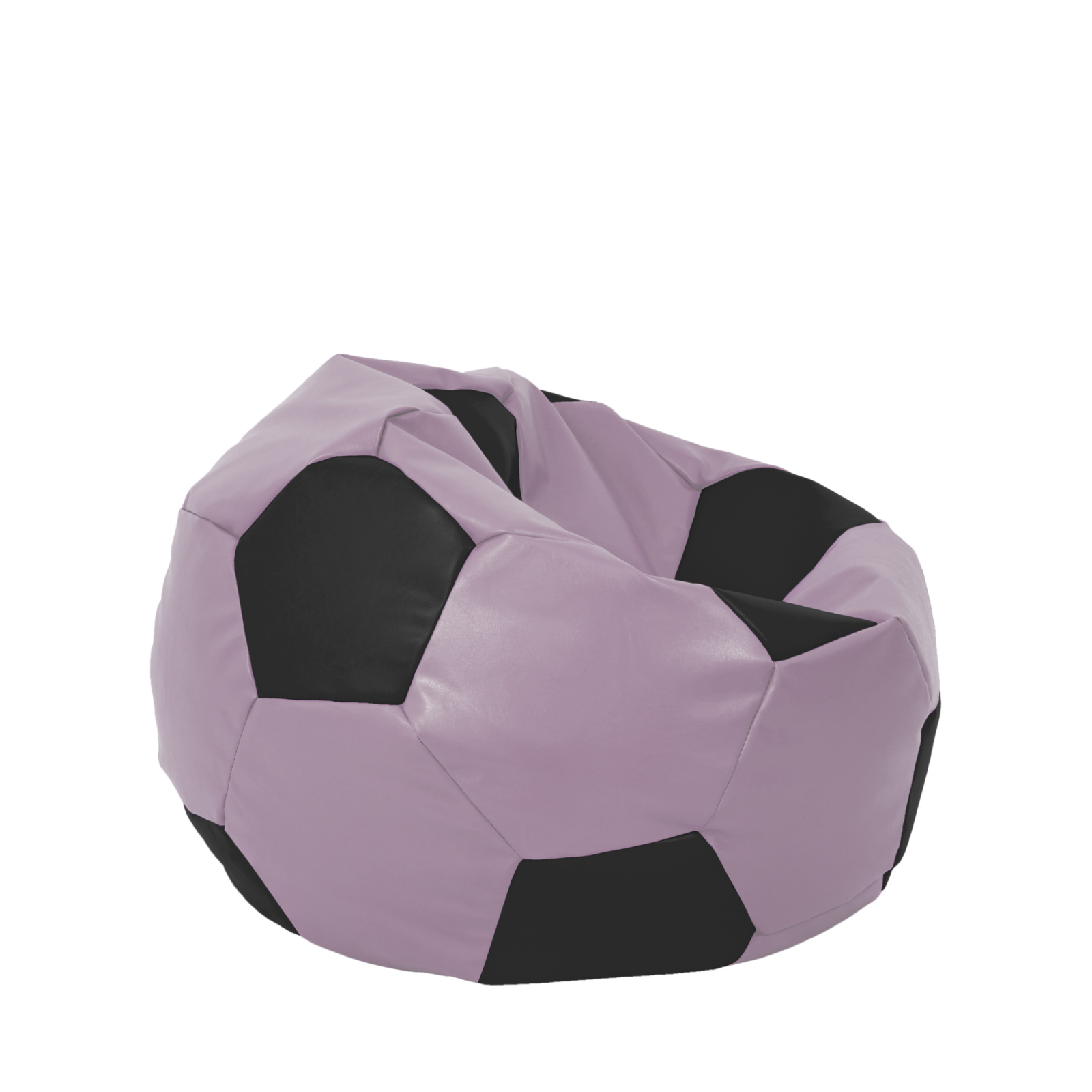 Mondo Ball - fotoliu puf - imitatie piele - mov/negru [1]