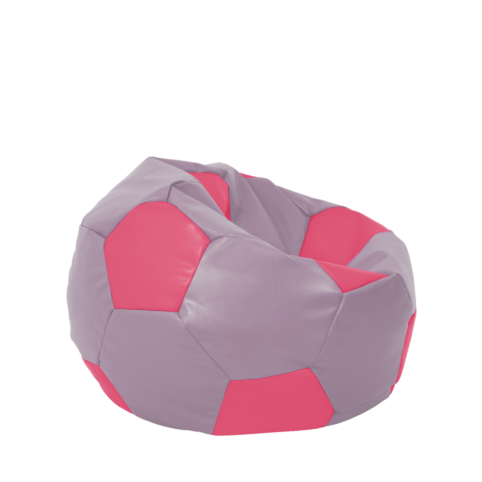 Mondo Ball - fotoliu puf - imitatie piele - mov/roz [1]