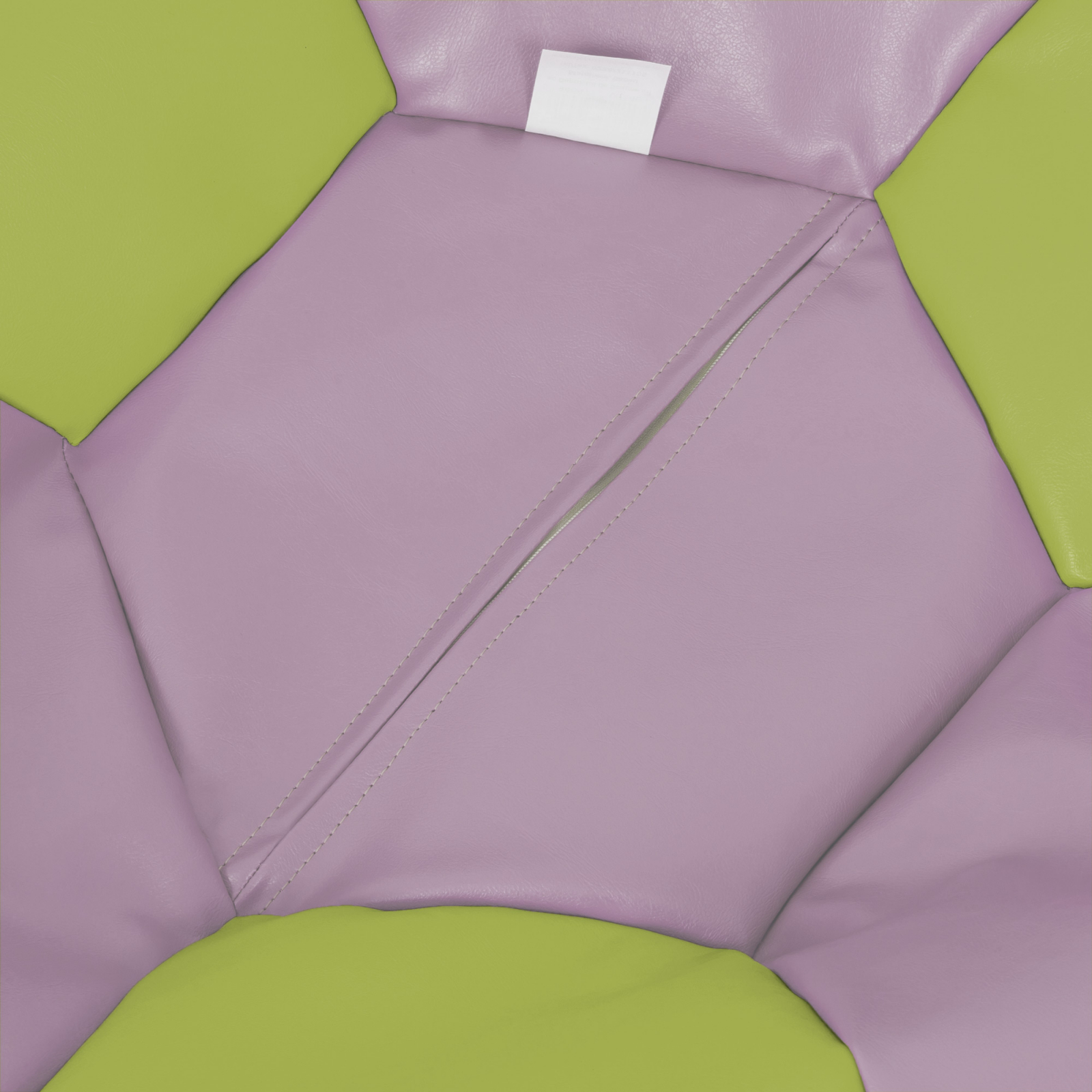 Mondo Ball - fotoliu puf - imitatie piele - mov/verde [2]