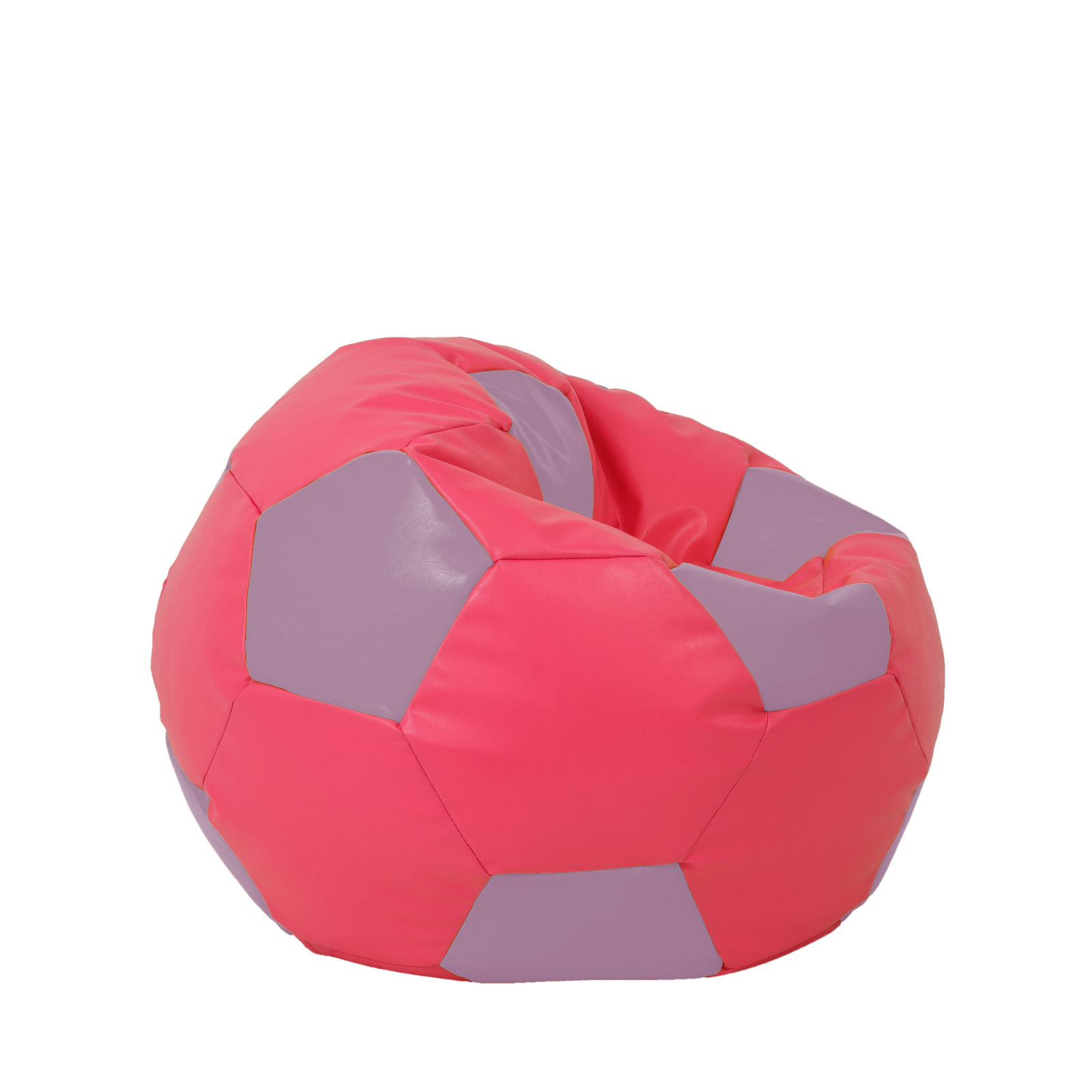 Mondo Ball - fotoliu puf - imitatie piele - roz/mov [1]