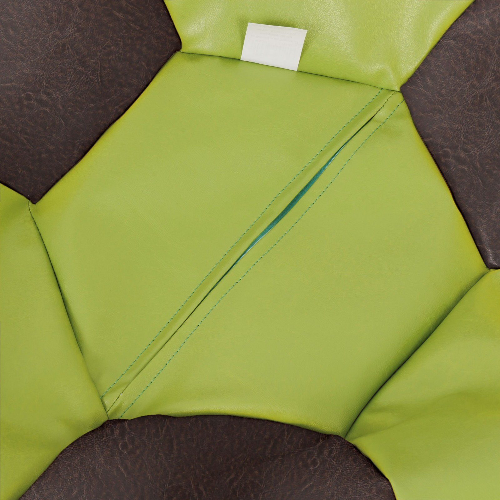 Mondo Ball - fotoliu puf - imitatie piele - verde/maro [2]