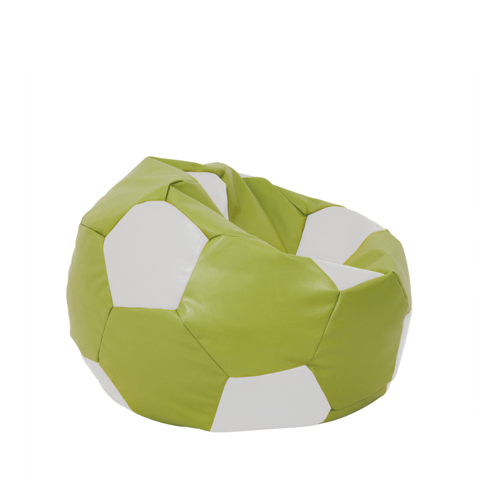Mondo Ball - fotoliu puf - imitatie piele - verde/alb [1]