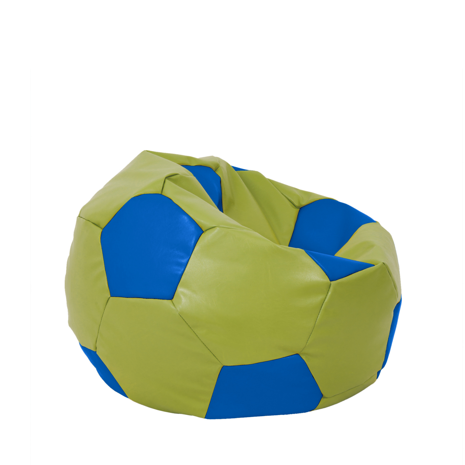 Mondo Ball - fotoliu puf - imitatie piele - verde/albastru [1]