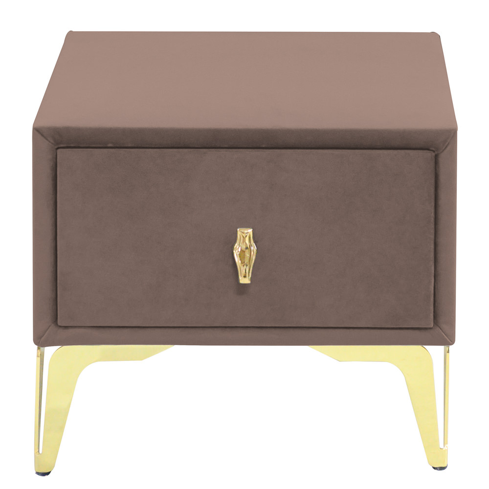 Noptiera tapitata cappucino, cu picioare aurii [2]