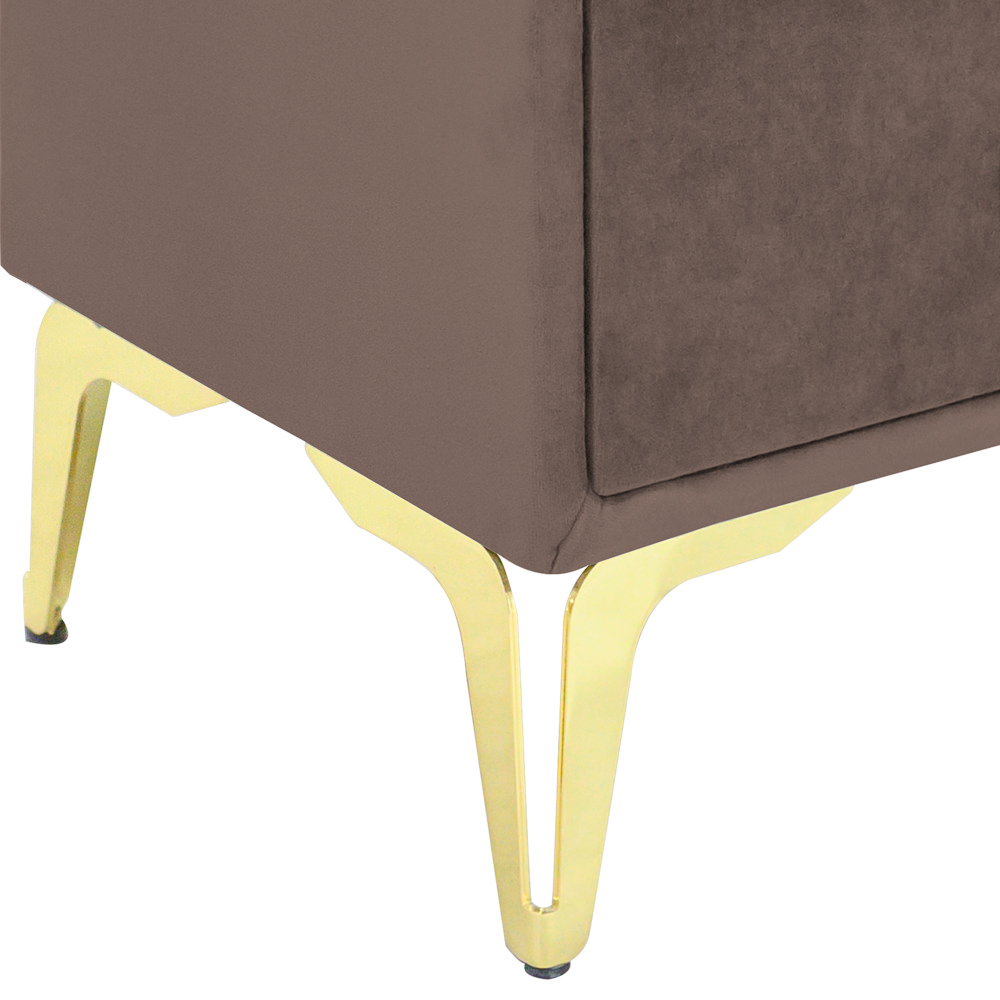 Noptiera tapitata cappucino, cu picioare aurii [3]