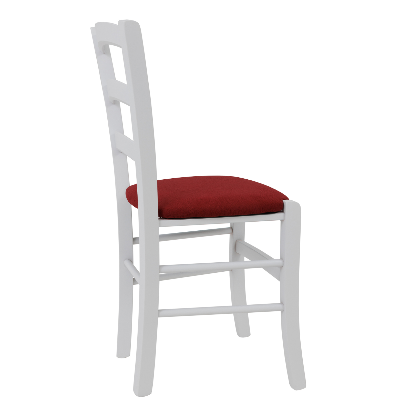 Scaun Paesana, cadru fag, culoare alb, material stofa K4 rosu [2]