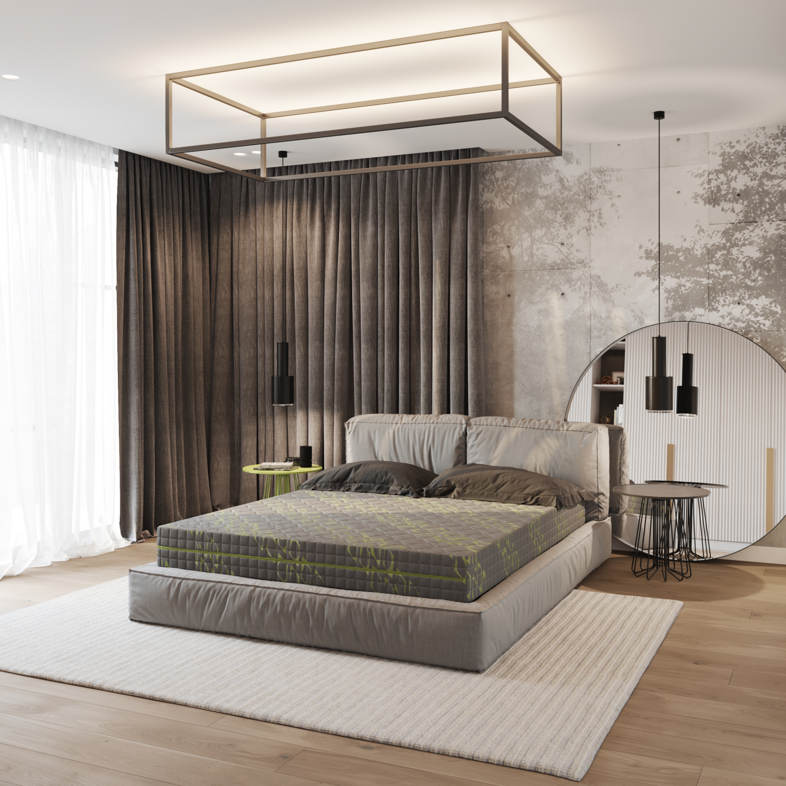 Saltea GREEN SPORT GELADI 80 cm * 190 cm * 20 cm, structura cu poliuretanica, fermitate moale, husa detasabila [1]