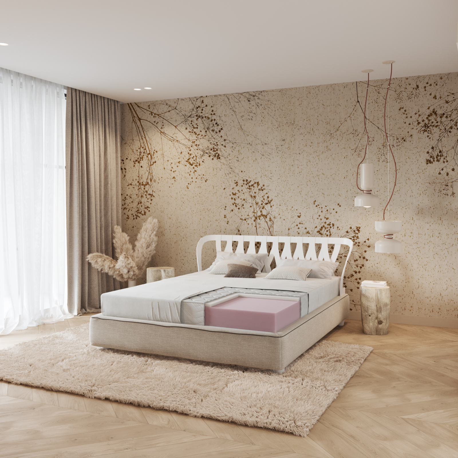 Saltea MEMORY EKO SOFT GELADI 80 cm * 190 cm * 20 cm, structura cu spuma poliuretanica+memory, fermitate moale [2]