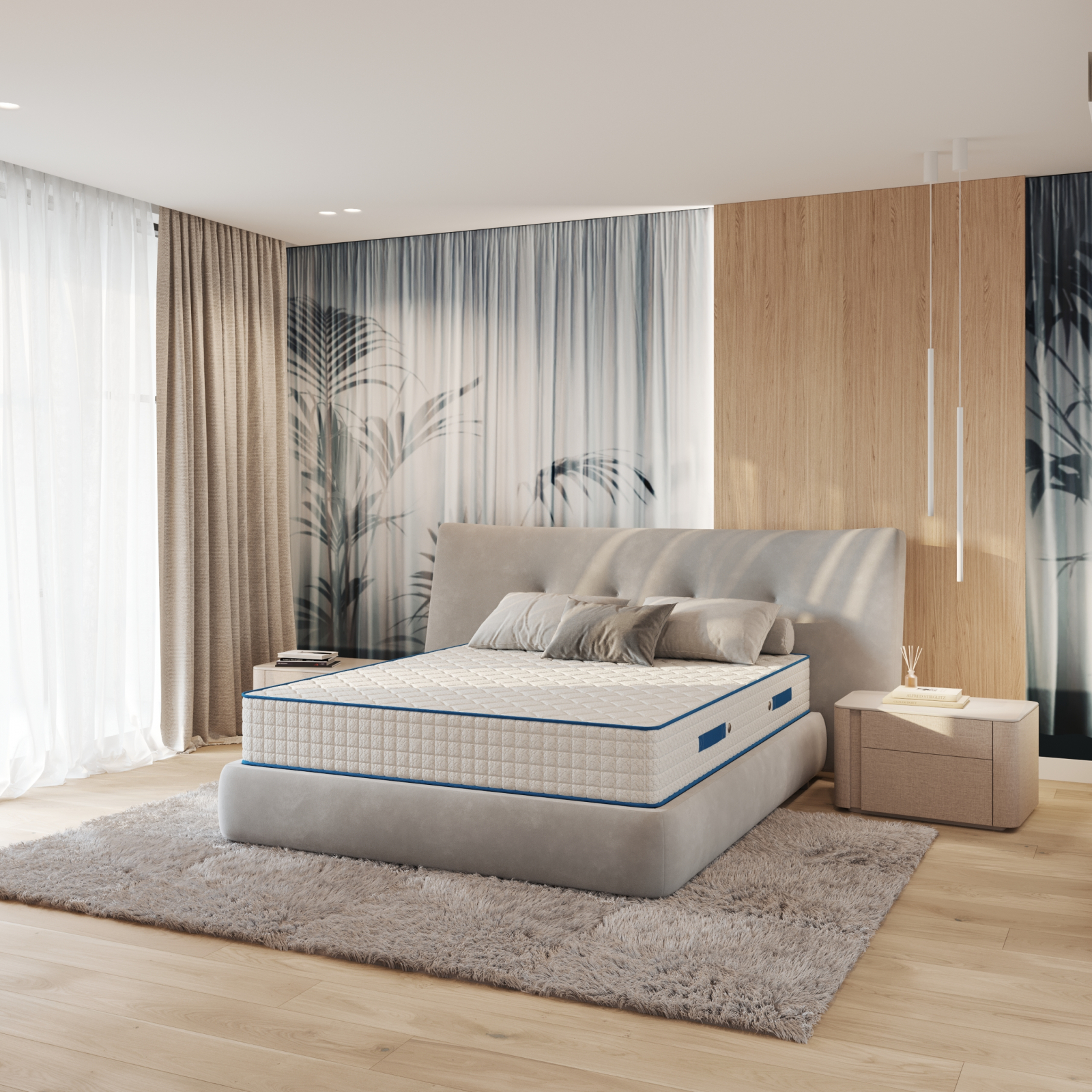 Saltea ortopedica HARD MED GELADI 80 cm * 190 cm * 25 cm, structura cu arcuri si spuma poliuretanica, fermitate tare, husa vara-iarna [1]