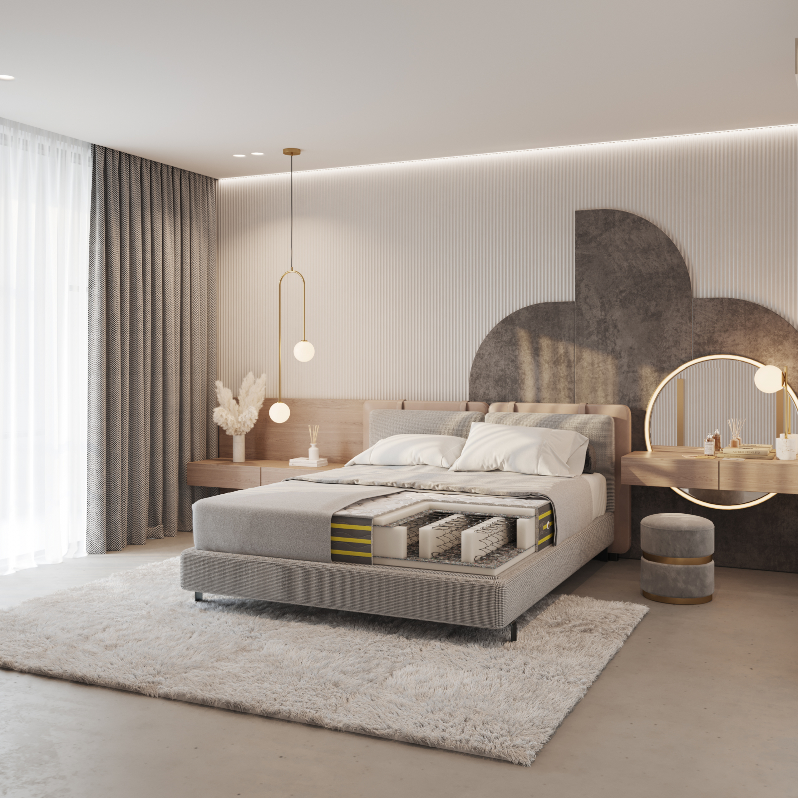 Saltea ortopedica PREMIER PLUS GELADI 80 cm * 190 cm * 24 cm, structura cu arcuri si spuma poliuretanica, fermitate medie, fata vara-iarna [2]