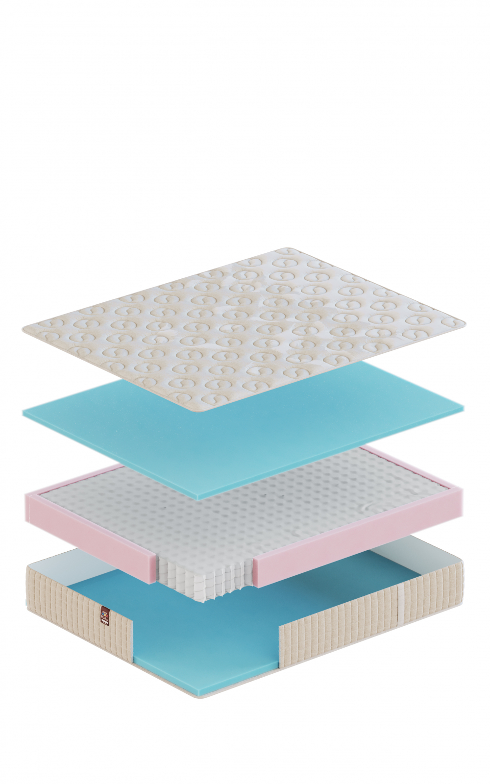 Saltea ortopedica PUFesti 80 cm * 190 cm * 32 cm, structura cu arcuri individuale pocket si spuma poliuretanica, confort ridicat GELADI [5]