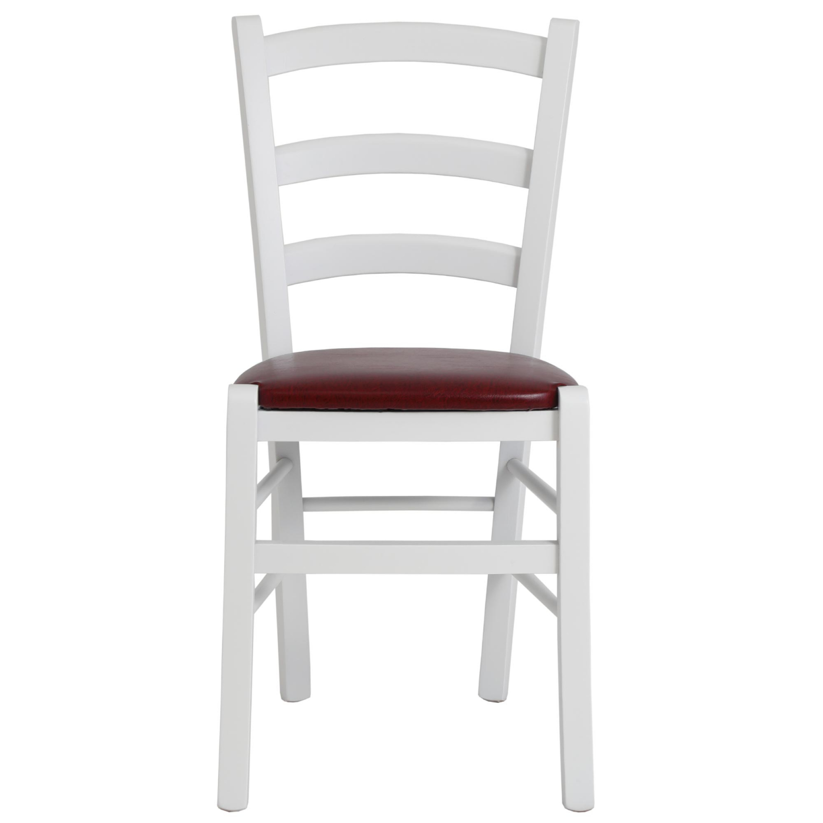 Scaun Paesana, cadru fag, culoare alb, material piele ecologica visiniu [4]